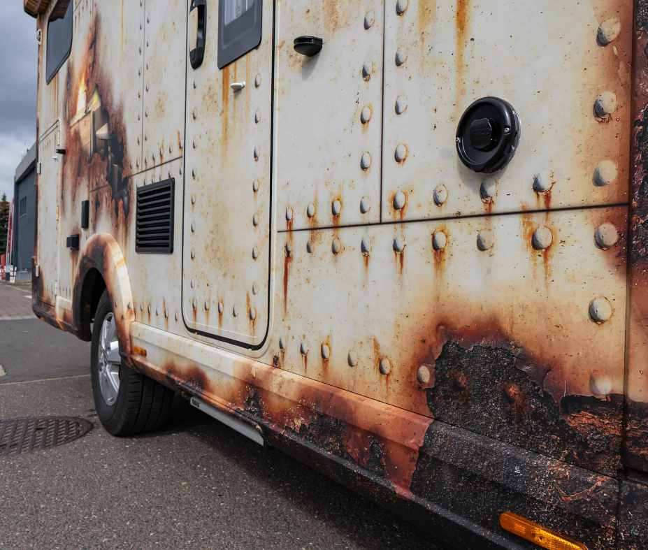 Folienbeklebung eines Wohnmobiles